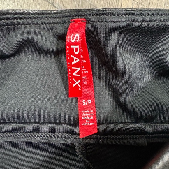 SPANX Faux Leather Sequin Leggings - Picture 5 of 6